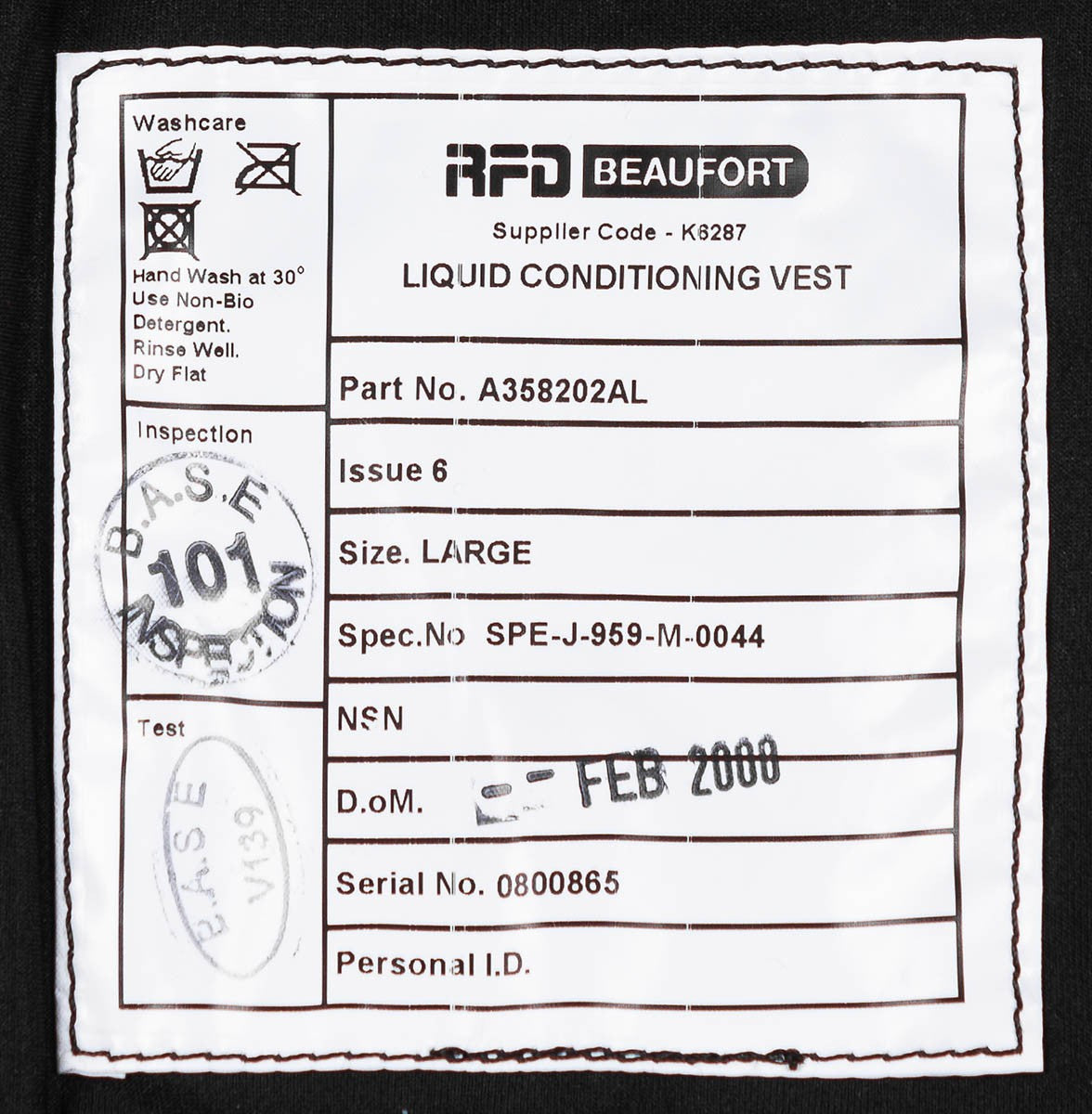 Brit. Kühlweste, schwarz,Eurofighter, neuw.