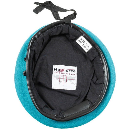 Franz. Barett, cyan,neuw.