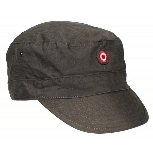 Österr. BH Arbeitsmütze, oliv,Rip Stop, mit Kokarde, gebr.