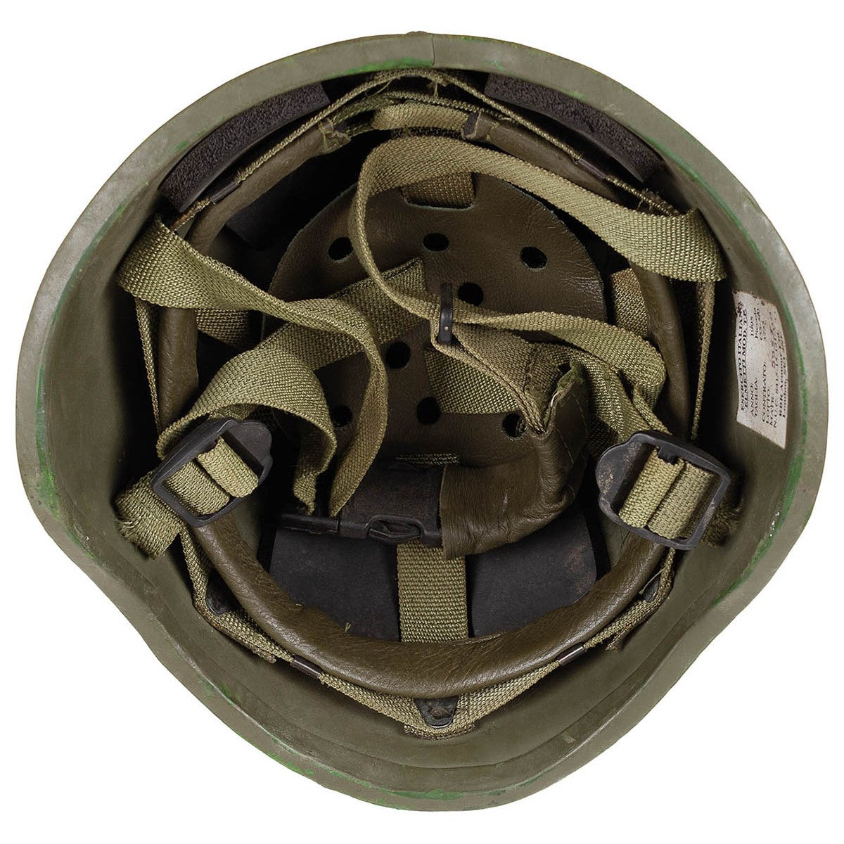Ital. Helm, Ballistik, "T.P.",oliv, neuw.(EXP.BESCHRÄNKUNG)