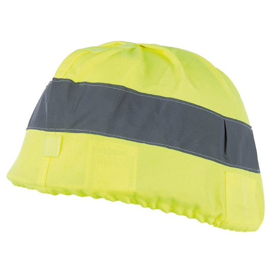 Brit. Helmbezug, signalgelb,mit Reflektor, neuw.