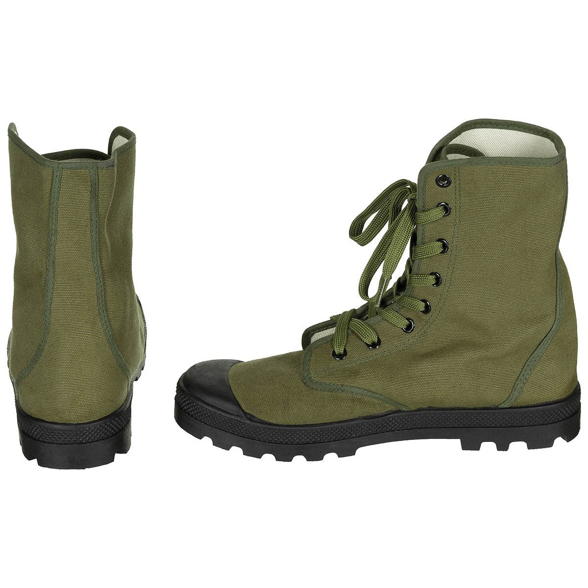 Franz. Commando Stiefel, oliv,8-Loch, Canvas, neuw.