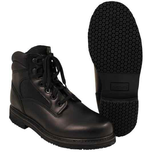 Brit. Stiefel, "Security",Leder, schwarz, neuw.