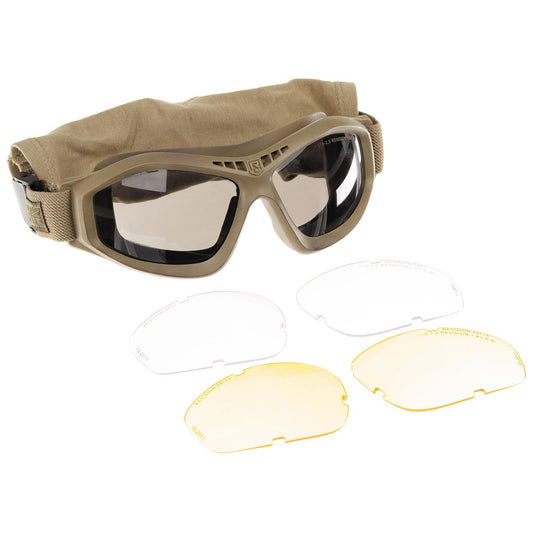 Schutzbrille, REVISION, coyote, Ersatzgläser, neuw.