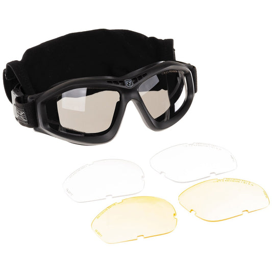 Schutzbrille, REVISION, schwarz, Ersatzgläser, gebr.