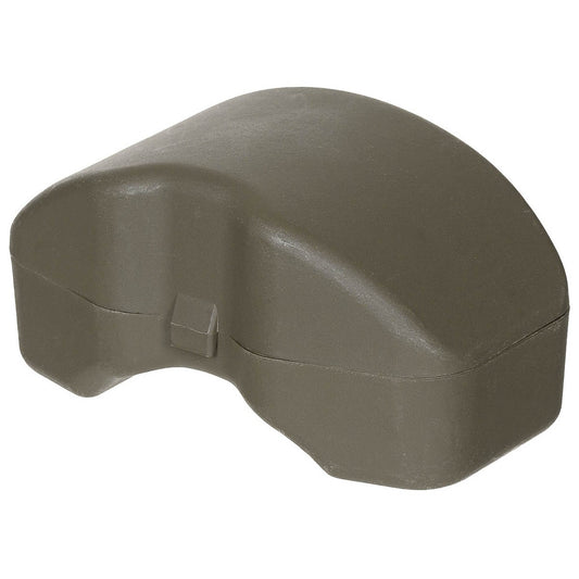 Brit. Brillenbox, Kunststoff, oliv, gebr.