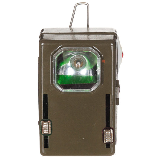 Pol. Taschenlampe, 3 Farben,Metallgehäuse, neuw.