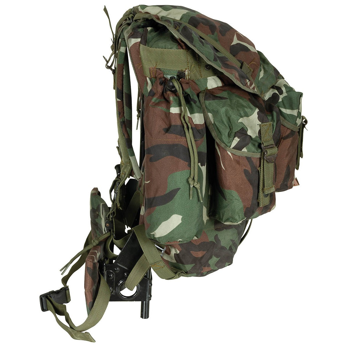 Türk. Rucksack, tarn, gebr.,Metallgestell