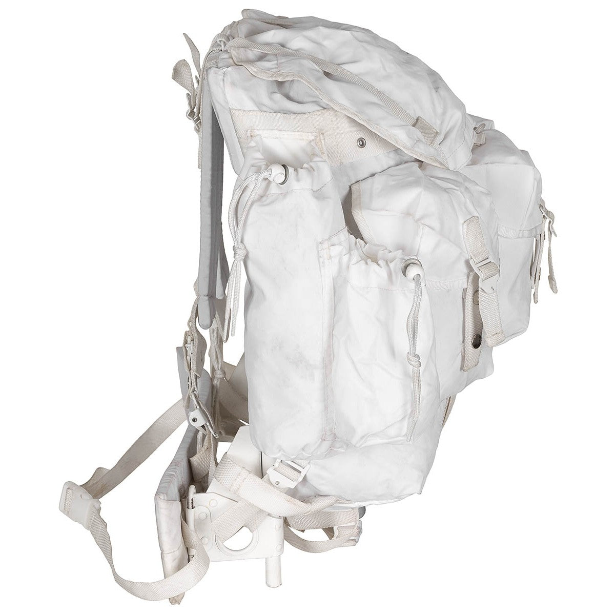 Türk. Rucksack, weiß, gebr.,Metallgestell