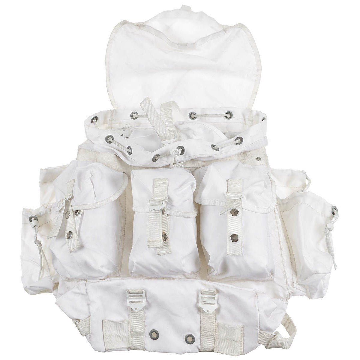 Türk. Rucksack, weiß, gebr.,Metallgestell