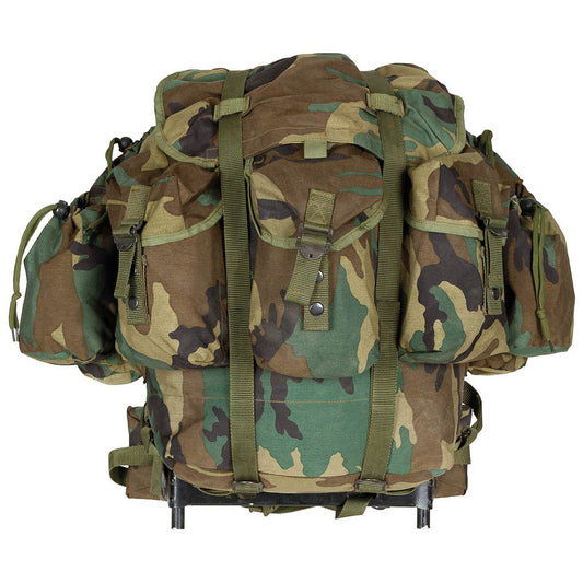 Türk. Rucksack, woodl., gebr.,Metallgestell