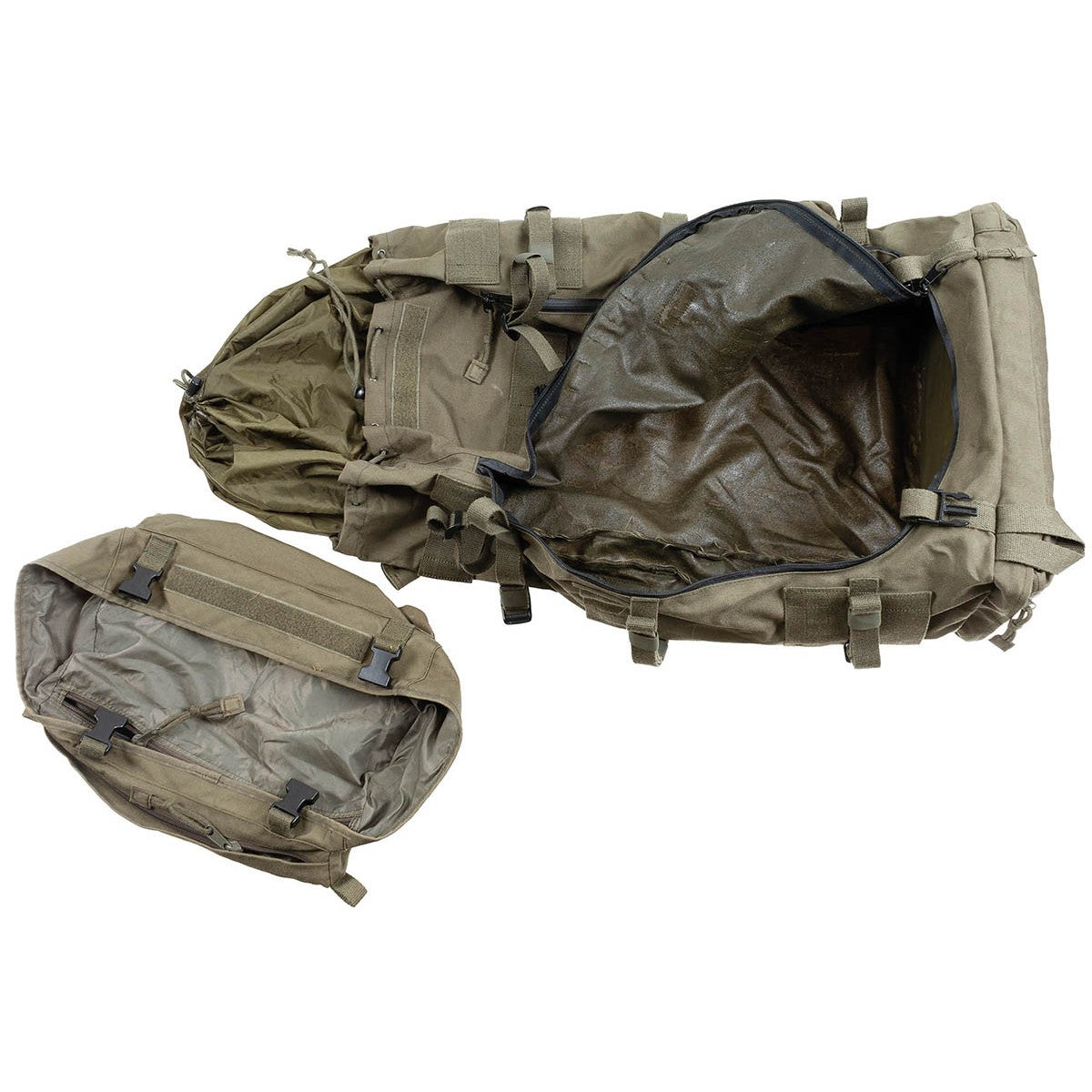 Österr. BH Kraxenrucksack,ohne Tragegestell, oliv, gebr.