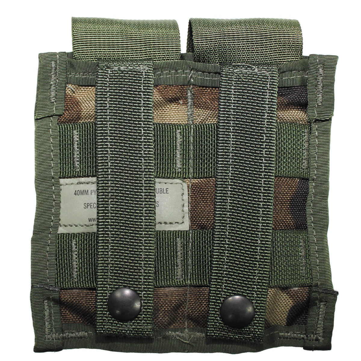 US Patronentasche, "MOLLE",doppel, woodland, gebr.