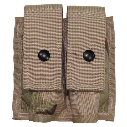 US Patronentasche, "MOLLE",doppel, 3 Fb.desert, neuw.