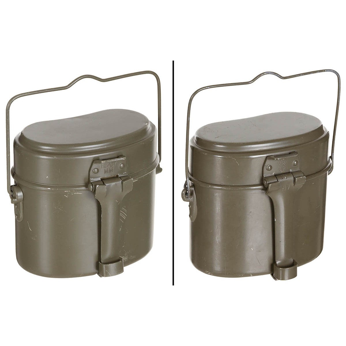 Österr. BH Essgeschirr, oliv,Alu, 3-teilig, gebr.