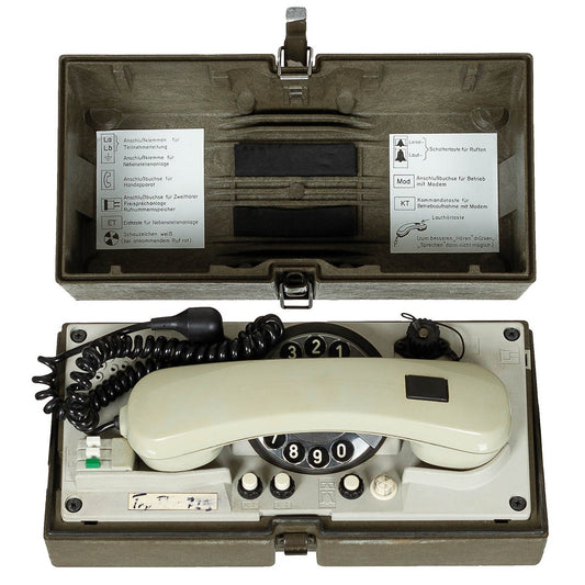 BW Feldtelefon, "Krone WF",im Koffer, gebr.