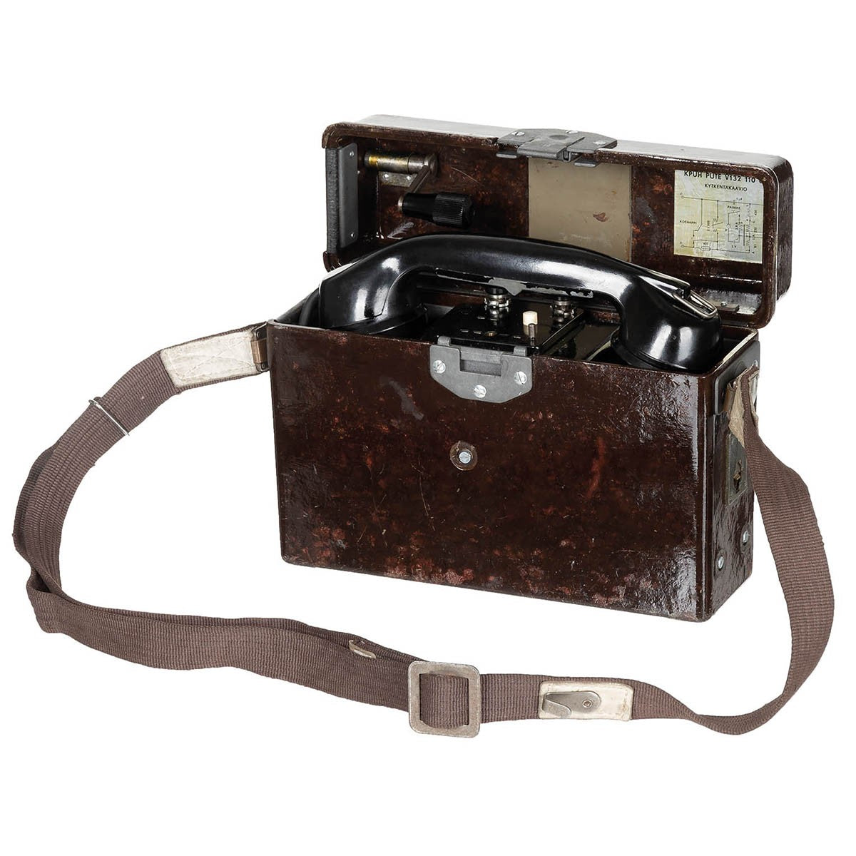 Finn. Feldtelefon, gebr., TOP ZUSTAND