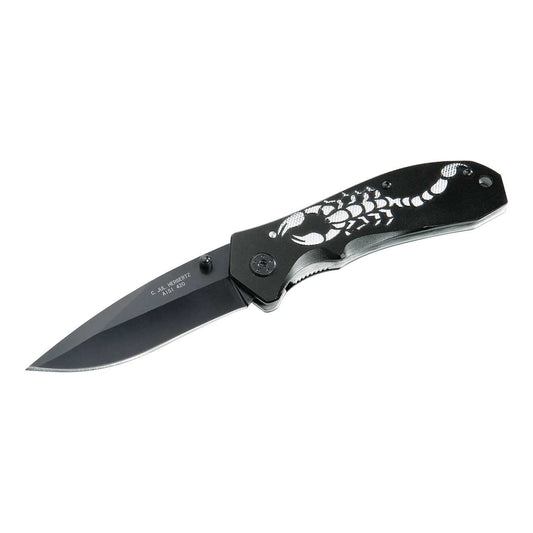 Herbertz  Einhandmesser, Stahl AISI 420, schwarz beschichtet,