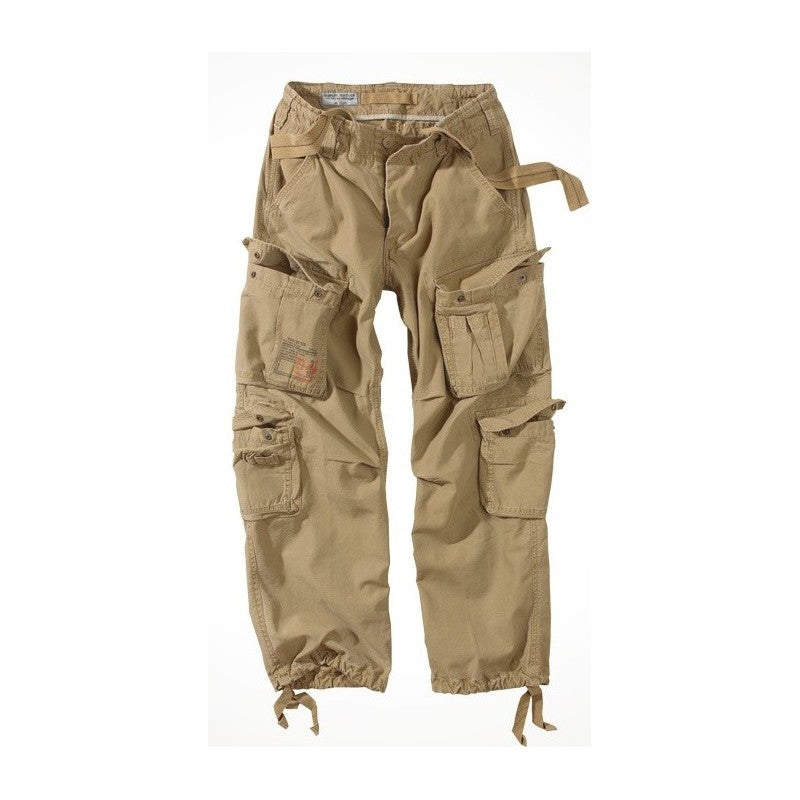 AIRBORNE VINTAGE TROUSERS STONEWASHED, khaki - RESTPOSTEN