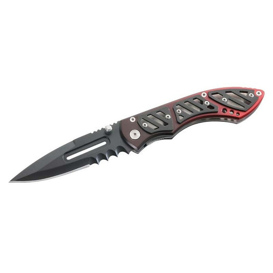 Herbertz Einhandmesser, schwarz/rot