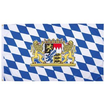 Fahne, Bayern mit Löwen, Polyester, 90 x 150 cm 