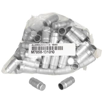 Schwed. Aluminiumkappe, 18 mm, 100er Pack, neuw. 