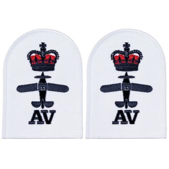 Brit. Stickabzeichen, weiß, ROYAL NAVY,  AV, neuw. 